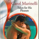 Taken For His Pleasure by Carol Marinelli Harlequin Presents Novel Book 0373125666