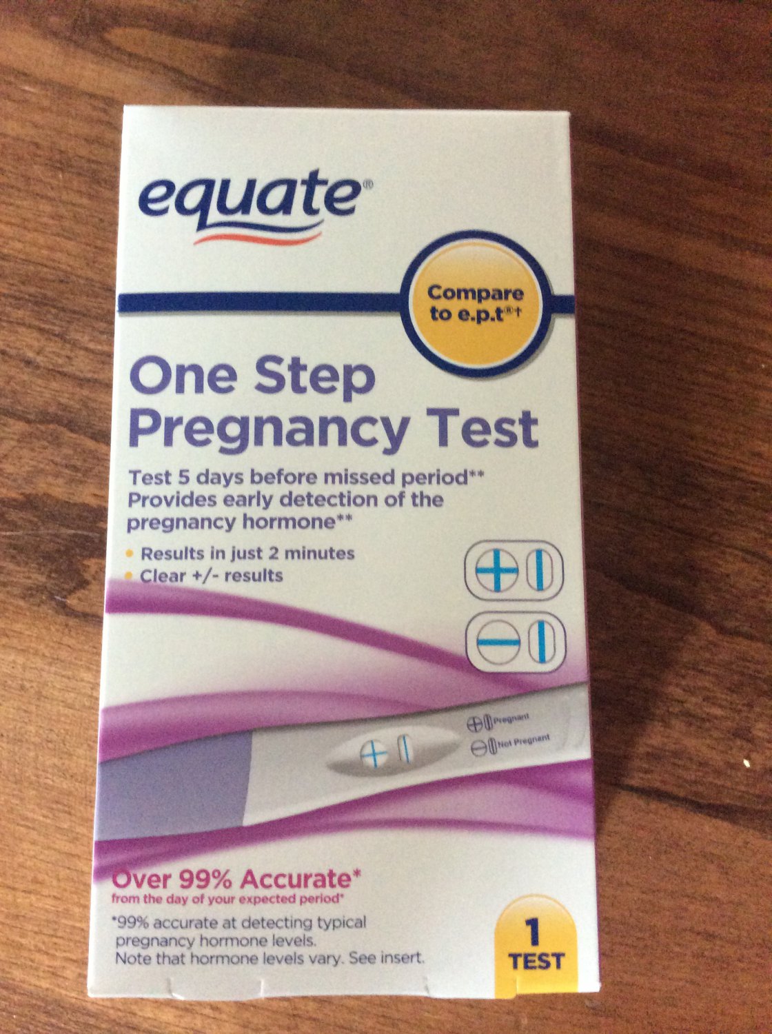 check looks like how POSITIVE 1 Test Prank  Test EQUATE Box Pregnancy ALREADY