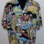 Paradise Found Men's Hawaiian Eagles Tigers Bears Animal Designs Shirt Size XL