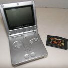Nintendo Game Boy Advance SP Platinum Silver Handheld System Donkey Kong Country