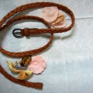 Woven braided belt - width 0.4inch Golden Rod