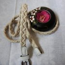 Woven braided belt - width 0.4inch white