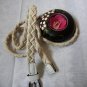 Woven braided belt - width 0.4inch white