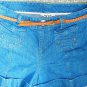 woman Woven Braided Belt with Golden Buckle - Width 0.4inch  Golden Rod