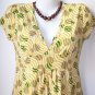 OutFitKit geometric yellow green grey retro print baby doll dress with accessories green yellow grey