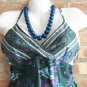 OutFitKit sleeveless empire waist sun dress aqua, purple, blue with accessories