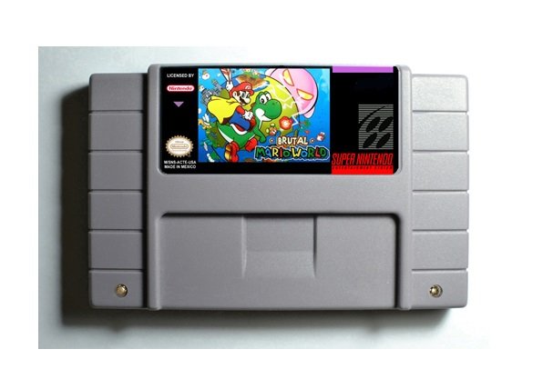 Brutal Mario World SNES 16-Bit Game Reproduction Cartridge US NTSC ...