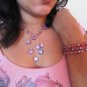 Rose Quartz and Pearl Cuff Bracelet, Stacking Bracelet