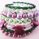 Beaded Bracelet, Crystal Bracelet, Stacked Bracelet