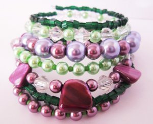 Beaded Bracelet, Crystal Bracelet, Stacked Bracelet