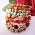 Citrine Beaded Bracelet, Gemstone Chip Bracelet, Stacked Bracelet