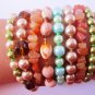 Citrine Beaded Bracelet, Gemstone Chip Bracelet, Stacked Bracelet