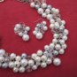Bridal Pearl Cluster Earrings