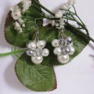 Bridal Pearl Cluster Earrings