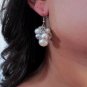 Bridal Pearl Cluster Earrings