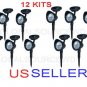 12 New Outdoor Garden 3-LED Solar Spot Flood Landscape Light