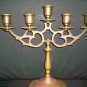 SOLID BRASS 5ARM LIGHT CANDELABRA CANDLE STICK HOLDER