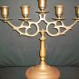 SOLID BRASS 5ARM LIGHT CANDELABRA CANDLE STICK HOLDER