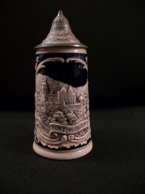 Antique German Stein Miniature Gruss aus heidelberg