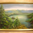 RARE VINTAGE SIGNED OIL PAINTING SLOVENIA LANDSCAPE