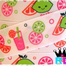 1 yd - 7/8 Pink Lemonade Grosgrain Ribbon