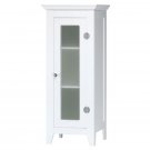 Wood Cabinet w Glass Doors - White