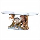 Coffee Table w Stallion Sculptures
