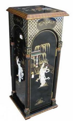 Lacquered Pedestal Cabinet