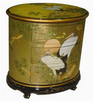 Golden 3-Drawer Chest
