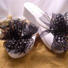 Black and White Dressy Wedge Flip Flop