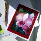 Card Notecard Greating Card - Orchids