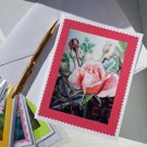 Card Notecard Greating Card - Pink Rose