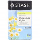 Stash Tea, Herbal Tea, Chamomile Nights, Caffeine Free, 20 Tea Bags, 0.6 oz 18 g