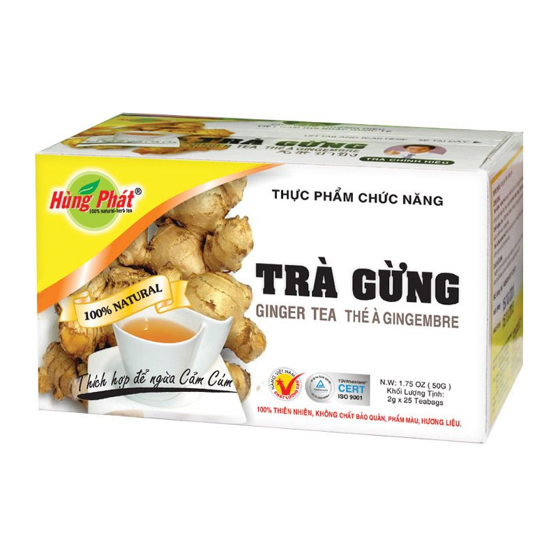HUNG PHAT GINGER TEA TRA GUNG Herbal Tea 25 tea bags