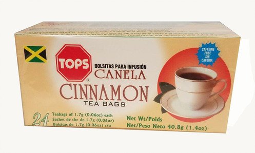 TOPS Canela Cinnamon Herbal Tea 24 tea bags