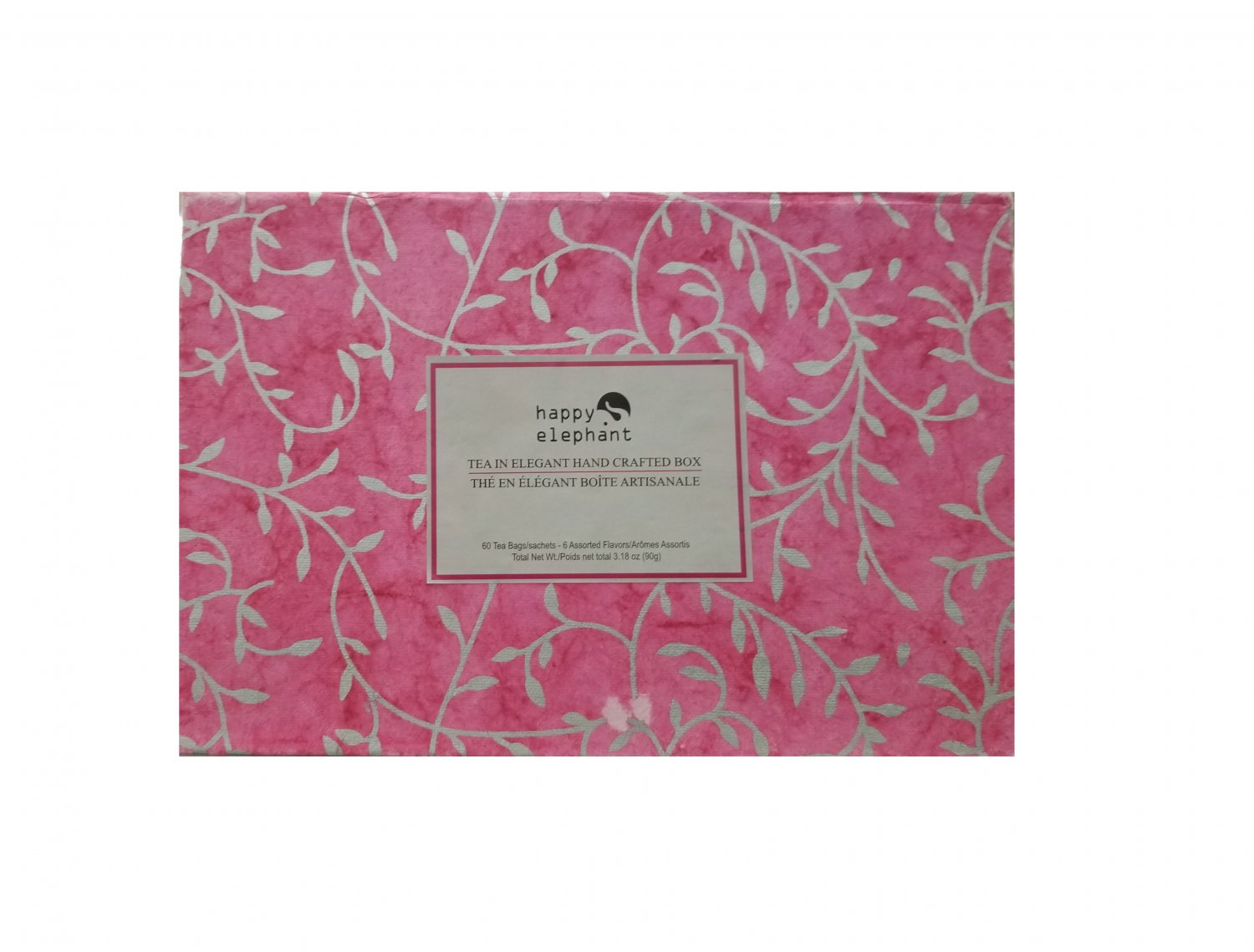 Specialty Tea Selection Happy Elephant Pink Gift Set 60 tea bags - 6 Assorted Flavors New Gift Idea