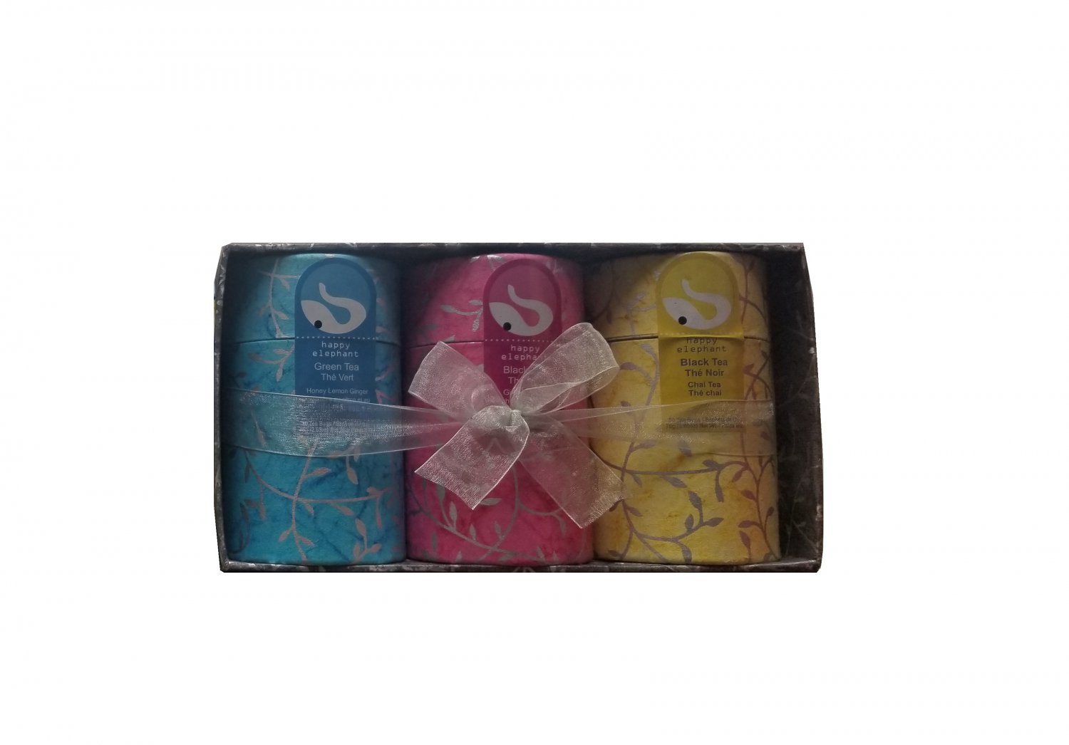 Gift Box 3 flavors Specialty Tea Selection Happy Elephant New Gift Idea