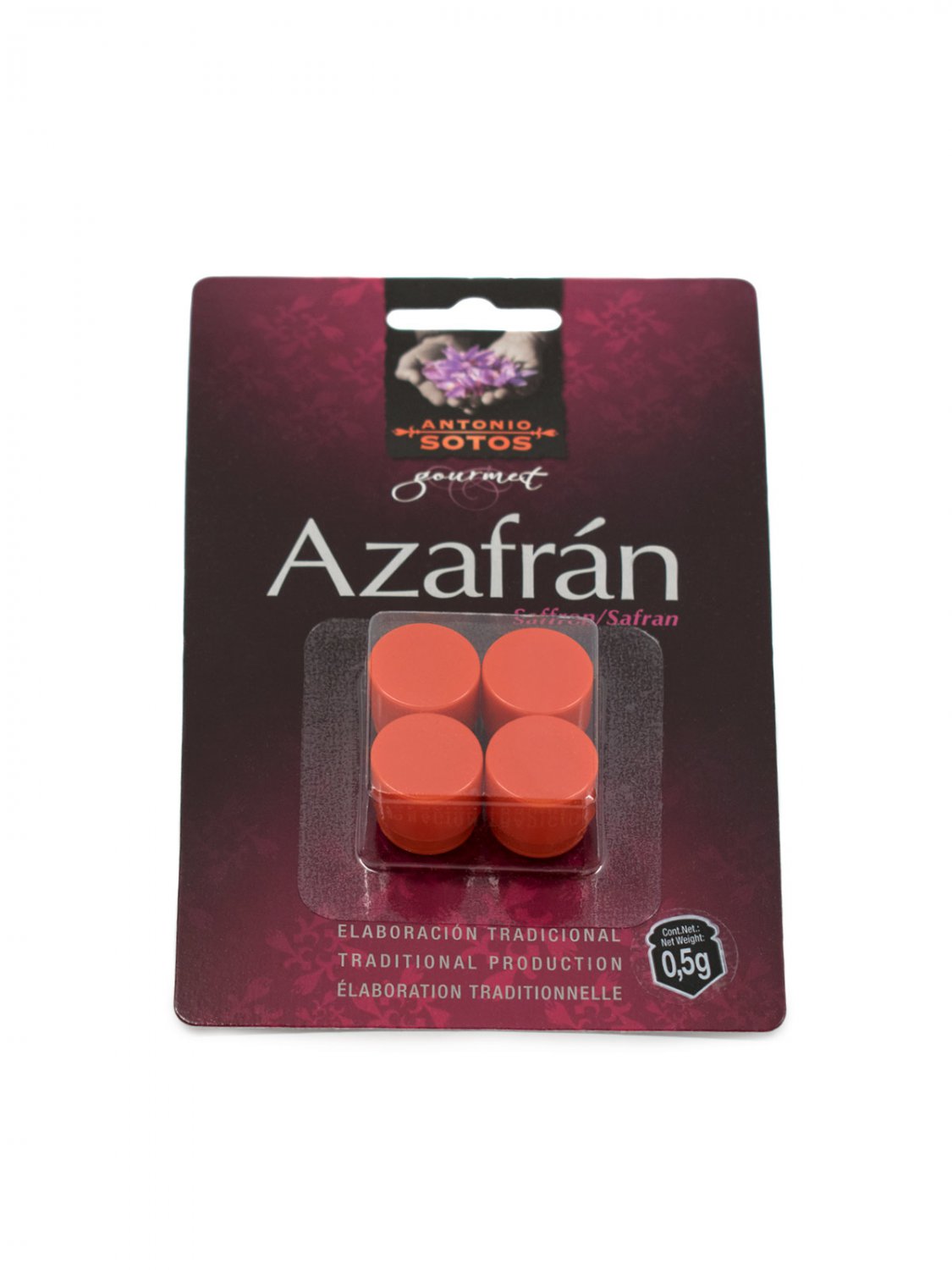 Antonio Sotos - Gourmet - Saffron Azafrán de la Mancha - Blister capsules 0.5 g
