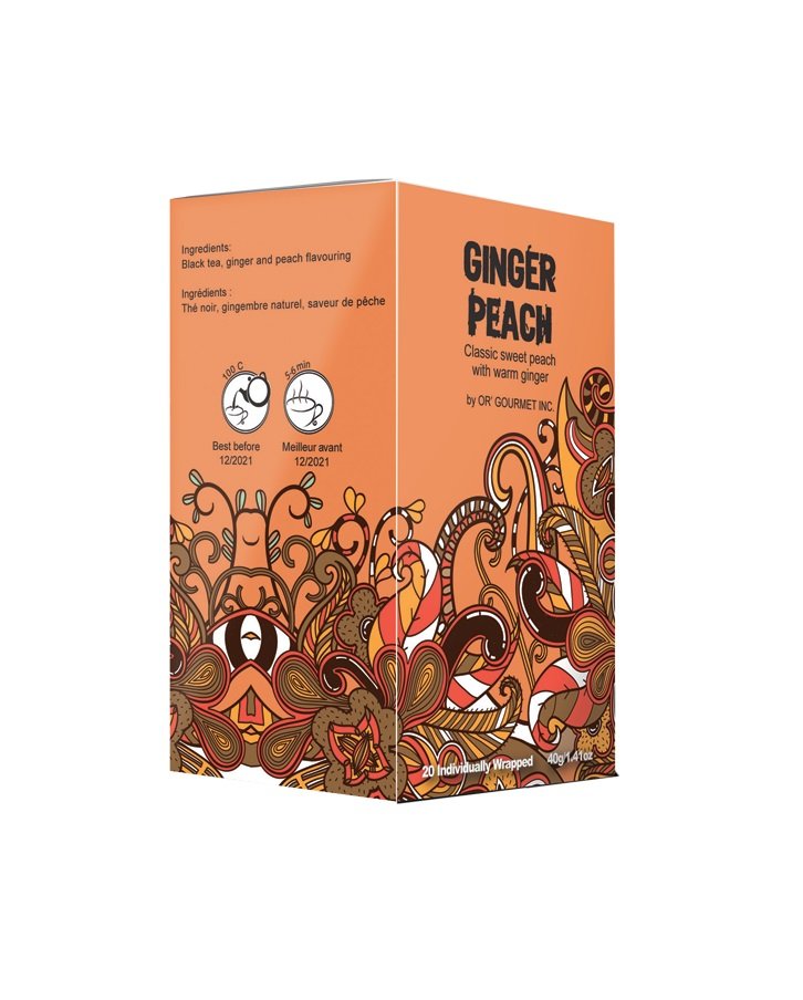 Premium Earth Tea ze Ginger Peach 20 tea bags · Classic sweet peach with warm ginger