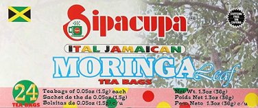 Sipacupa Ital Jamaican Moringa Leaf Herbal Tea 24 tea bags