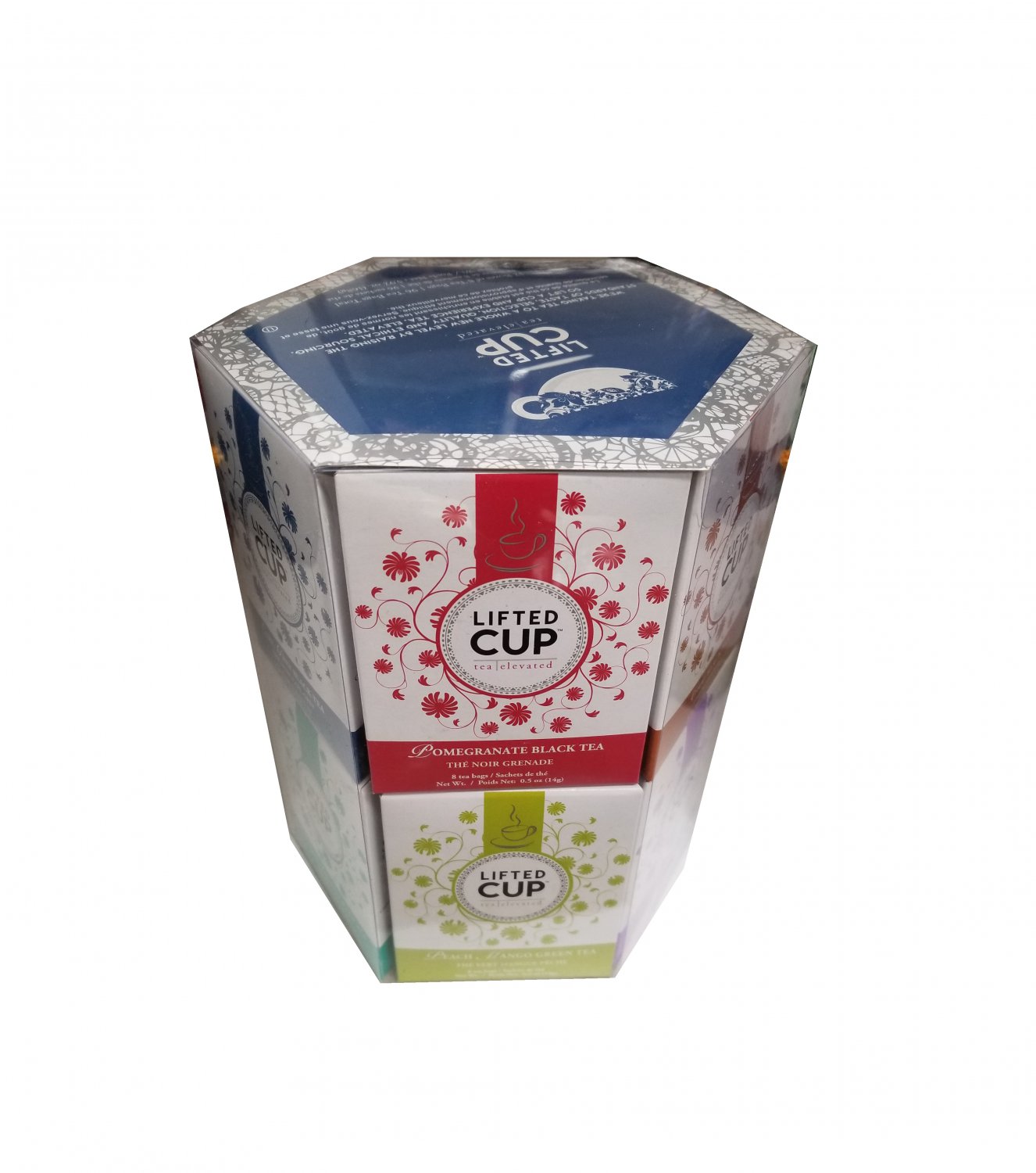 Specialty Tea Selection Lifted Cup Gift Box 96 tea bags 12 flavors New Gift Idea