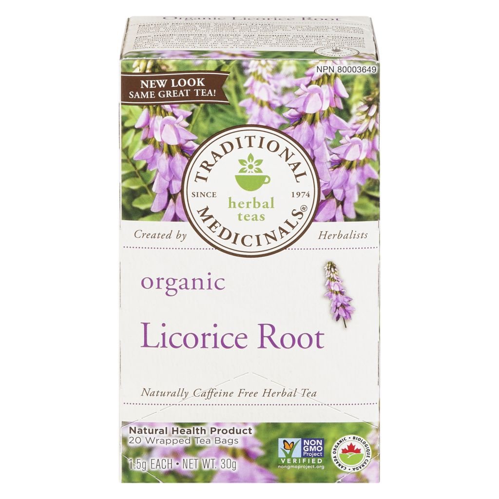 Traditional Medicinals, Organic Licorice 20 Wrapped Tea Bags Compostable (30g)