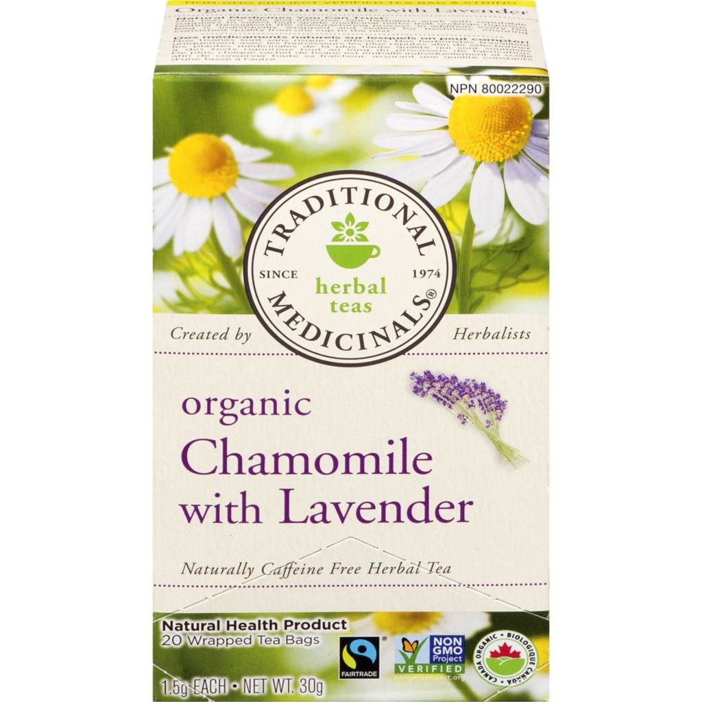 Traditional Medicinals, Organic Chamomile Herbal Tea with Lavender 20 Wrapped Tea Bags (30g)