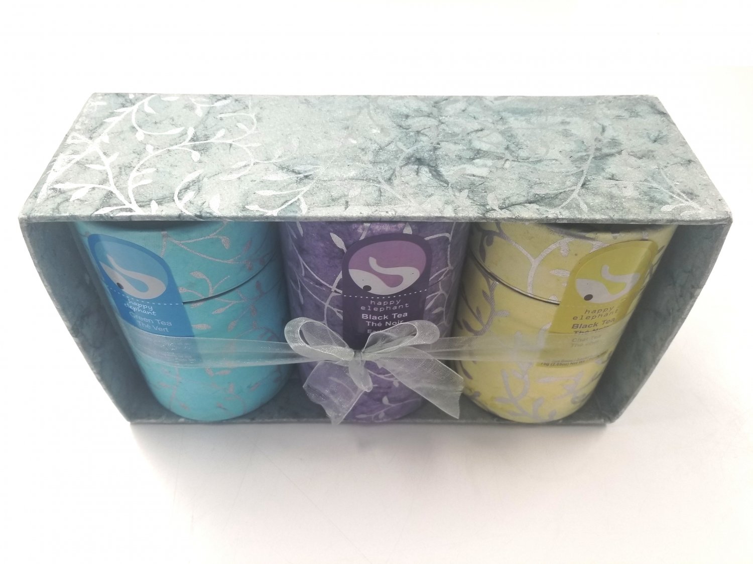 Black Tea Gift Box 3 flavors Specialty Tea Selection Happy Elephant Artisan made