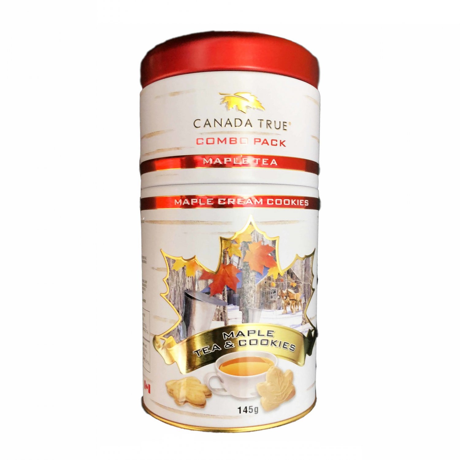 Maple Tea Tin 25 tea bags and Maple Cream cookies 145 g New Gift Idea FEW UNITS LEFT