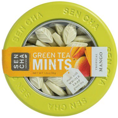 Green Tea Mints with Sen cha Tropical Mango Sencha Naturals tin