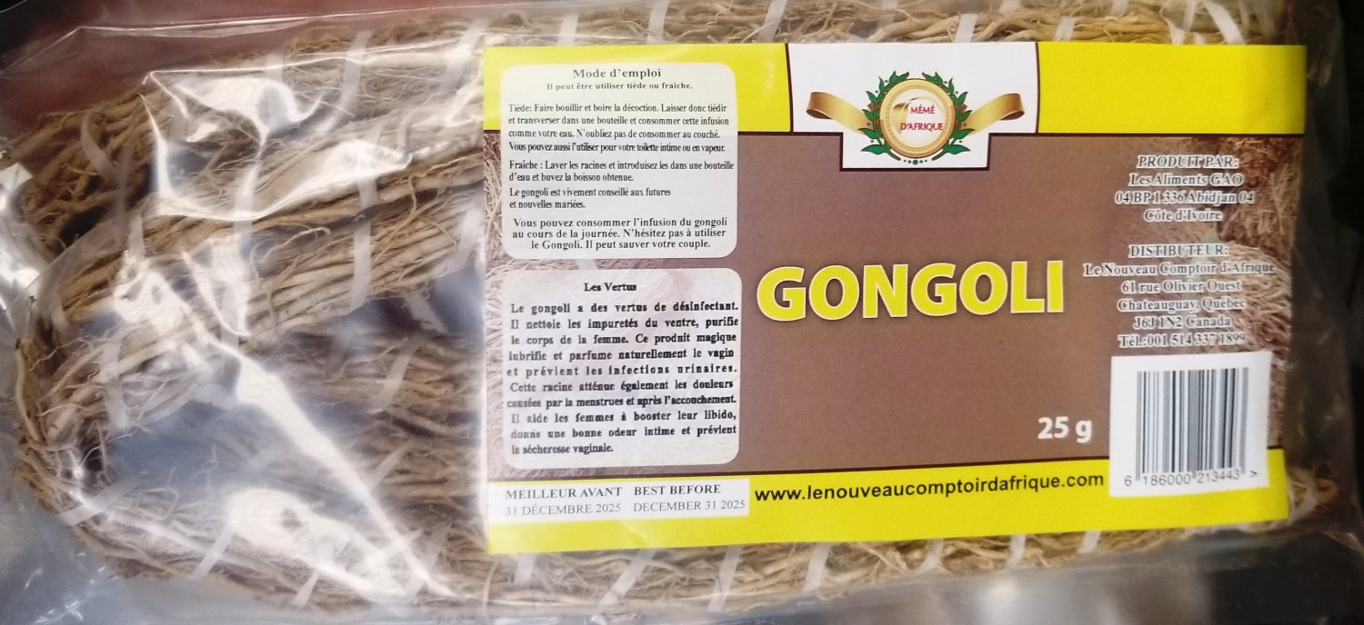 African Gongoli pack of stems 100% natural Gongoli Vetiver Female Herbal tea 25g