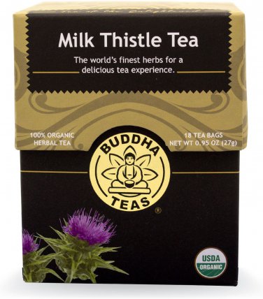 Buddha Teas, Organic Herbal Tea, Milk Thistle Tea, 18 Tea Bags