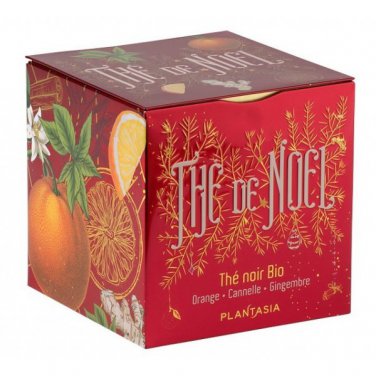 Plantasia Organic Christmas Black Tea - Metal cube 24 sachets 48g The de Noel The Noir Bio