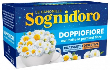 Sogni d'oro Chamomile Tea Camomile DoppioFiore con ctutte le parti del fiore - Product of Italy